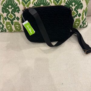 Sam Edelman Black Embossed Crossbody Bag